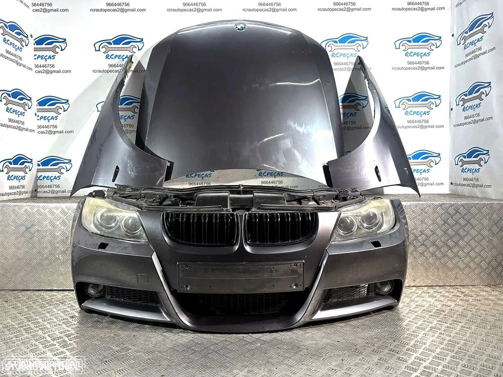 BMW Serie 3 E90 Sedan E91 Touring 320D 163cv Frente Completa Pack M Xenon Carrinha 2004 / 2010 - Parachoque parachoques guarda lama lamas farol farois capo capot capô grelha pack M nevoeiro LCI Pré radiador radiadores - 1