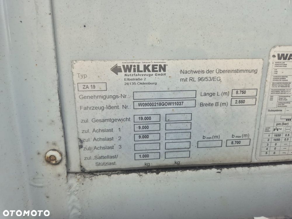 Inny Przyczepa budowlanka Tandem Wilken - 6