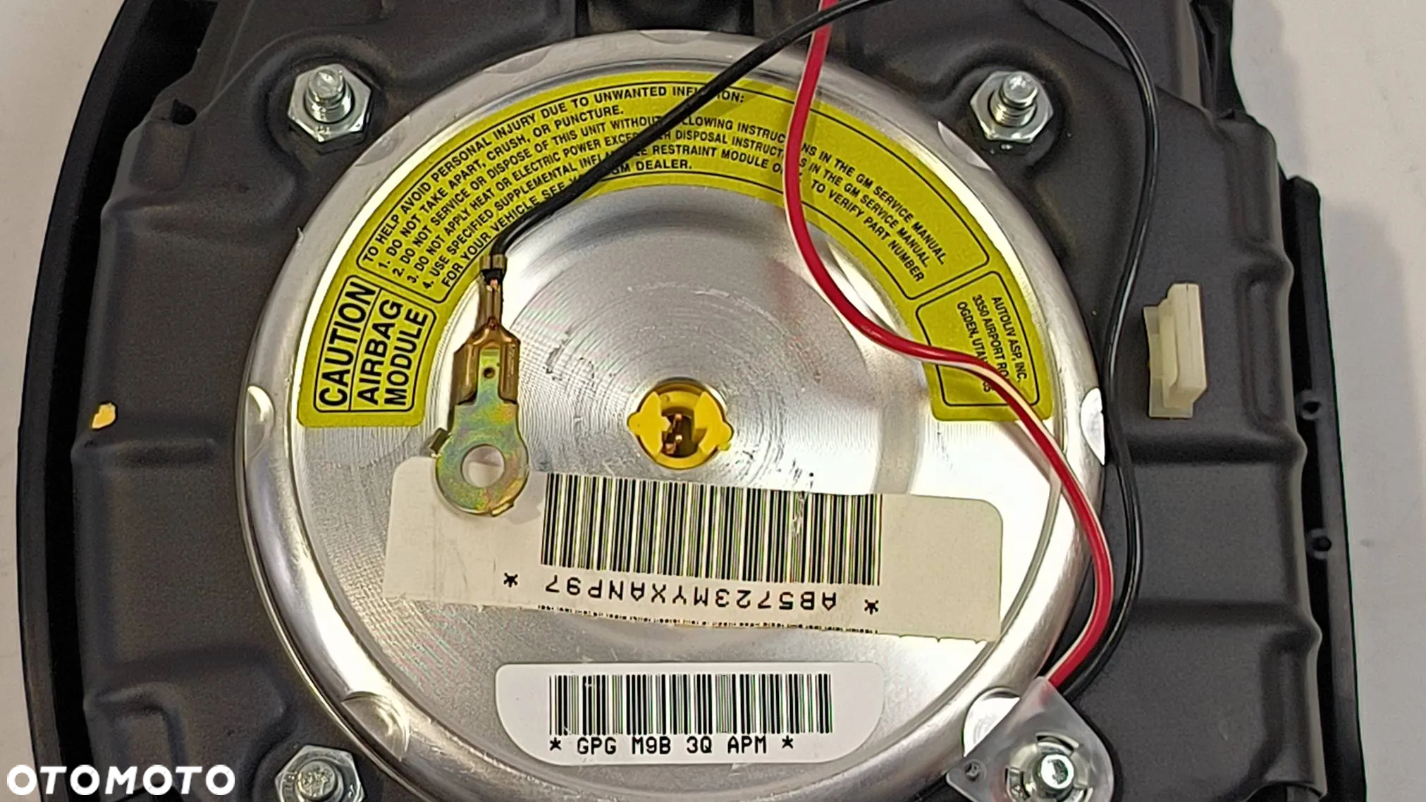 poduszka powietrzna airbag kierownicy i pasażera, AL5724MYXALZ74 GEPM9R4MABG AB5723MYXANP97 GPGM9B3QAPM komplet Chevrolet Corvette C5, 2001r. - 6