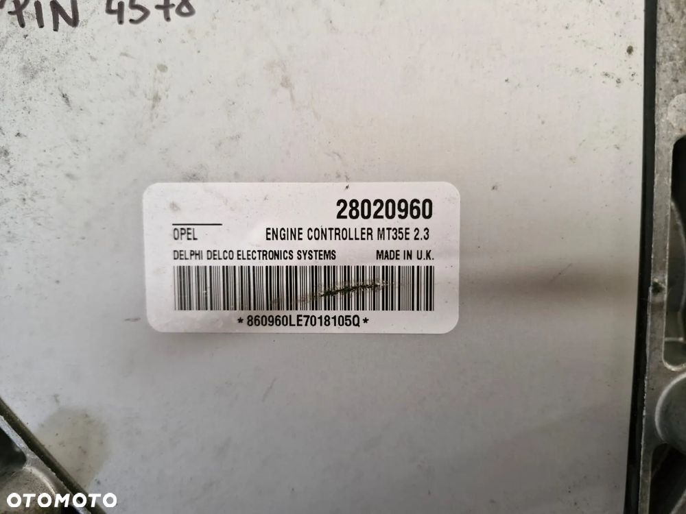 Sterownik silnika komputer Opel Astra H Zafira B 28020960 PIN - 3
