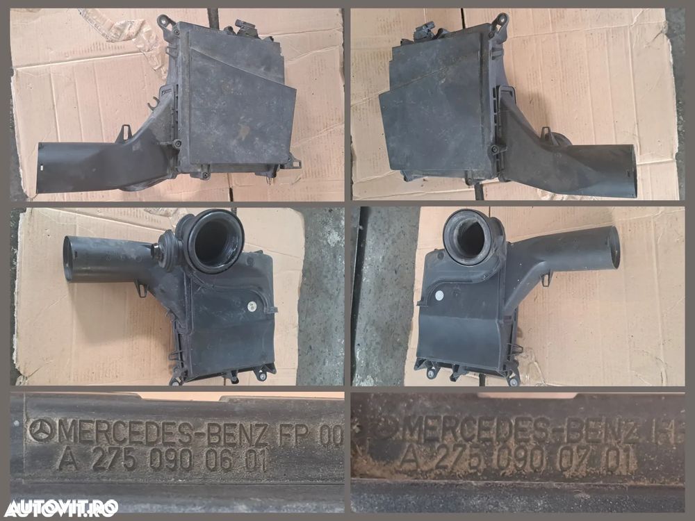 -2- Anexe motor mercedes W215 CL600 Biturbo Diesel V12 Carcasa filtru aer stanga dreapta Suport motor stanga dreapta conducta furtun rola intinzatoare Instalatie electrica motor - 2