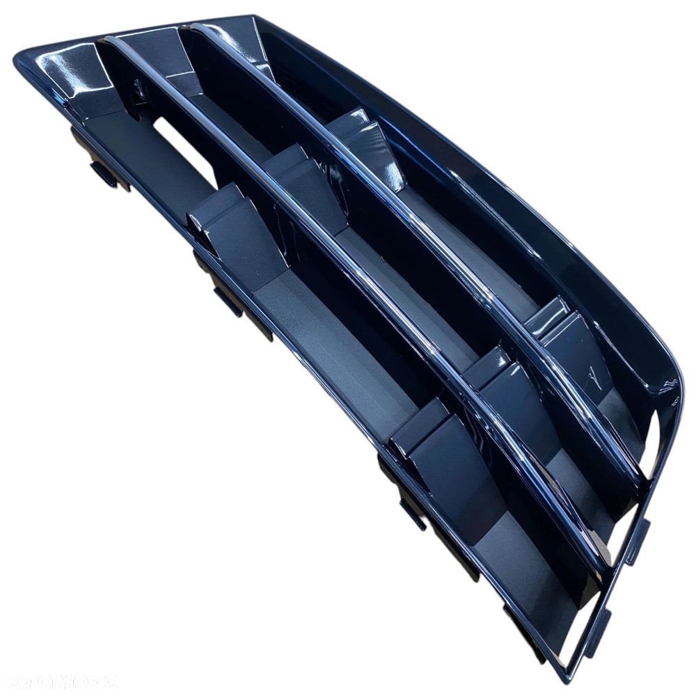 KPL x2 KRATKA ZDERZAKA KOMPLET atrapa przód AUDI A4 B9 15-19 czarna CHROM - 6
