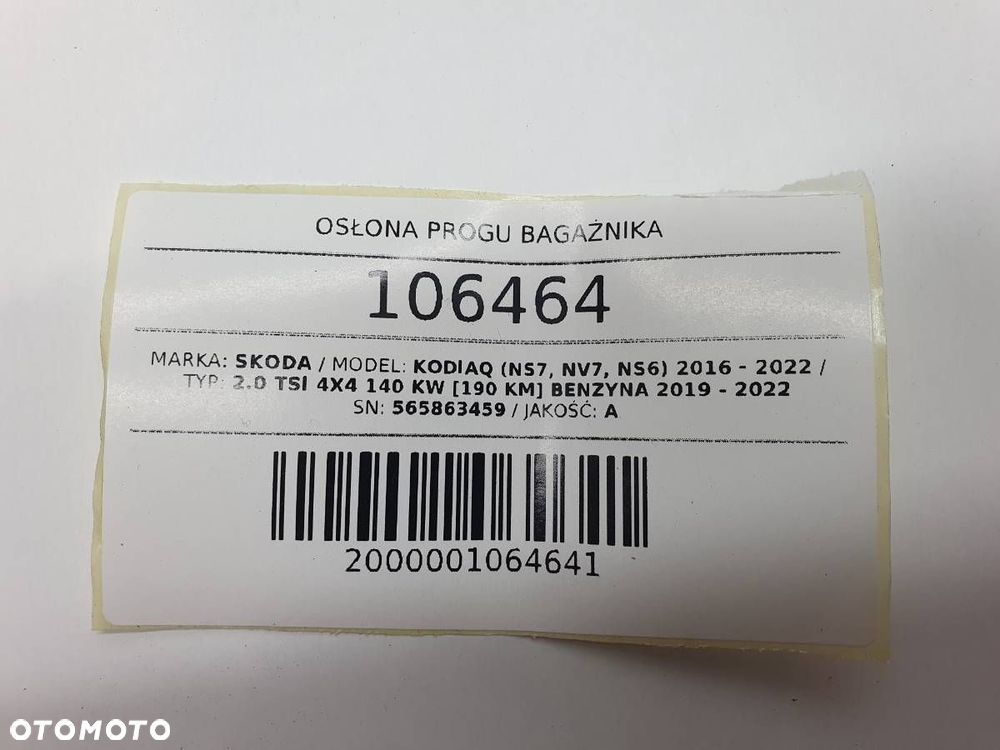 OSŁONA PROGU BAGAŻNIKA 565863459 KODIAQ 2021 EU - 5