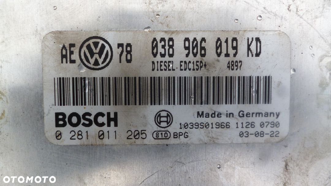 vw passat b5 lift 1.9 tdi zestaw startowy immo - 3