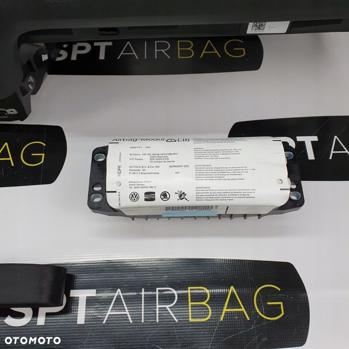 VW GOLF VI 6 DESKA ROZDZIELCZA KONSOLA KOKPIT PULPIT PODUSZKI AIRBAG AIR BAG PASY KIT SET - 9