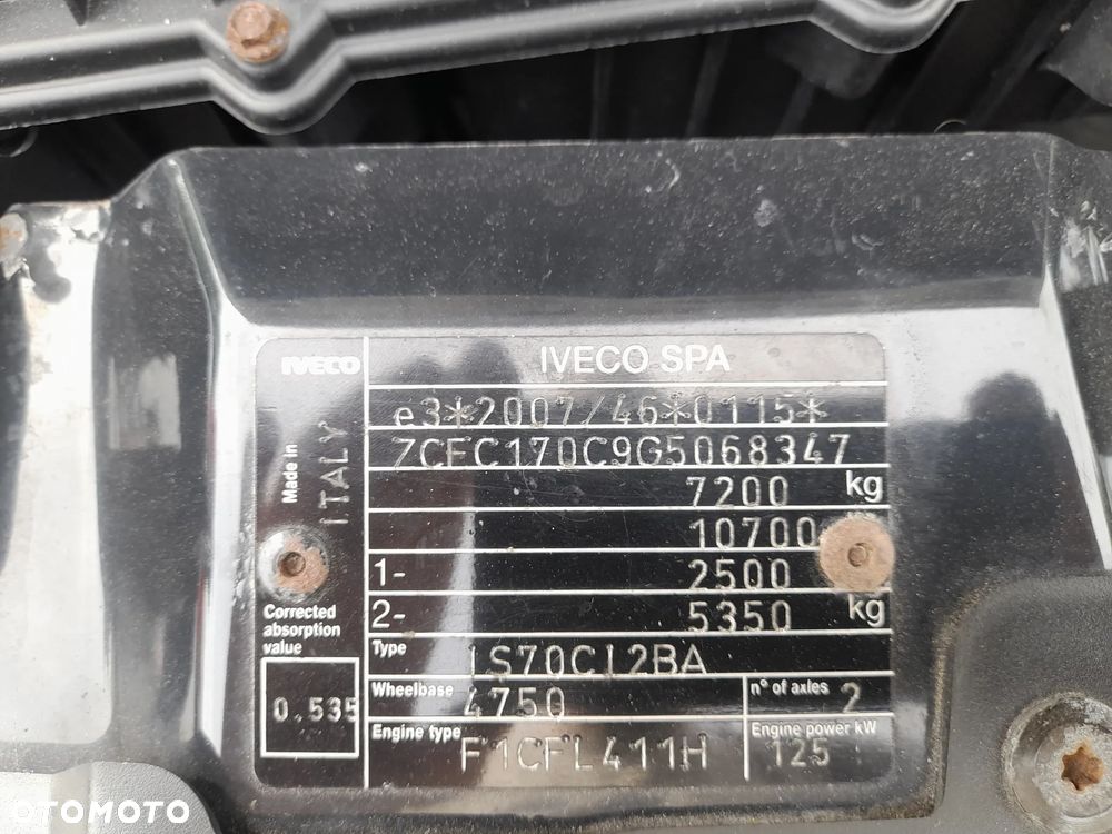 Iveco DAILY 70c17 72c17 Dmc 7200kg PLATFORMA płyta hydrauliczna najazd LAWETA Pomoc drogowa Digicross , RADIO, jeden właściciel z Niemiec - 20