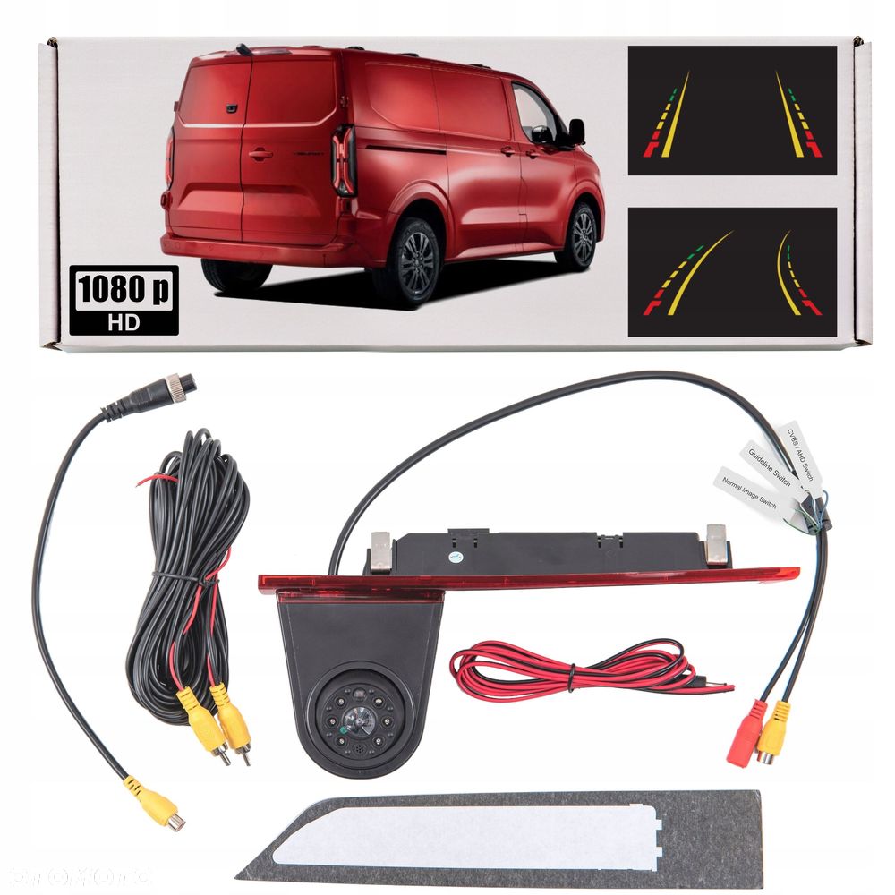 ford transit custom 2016-2023 kamera cofania full hd dynamiczne linie - 1