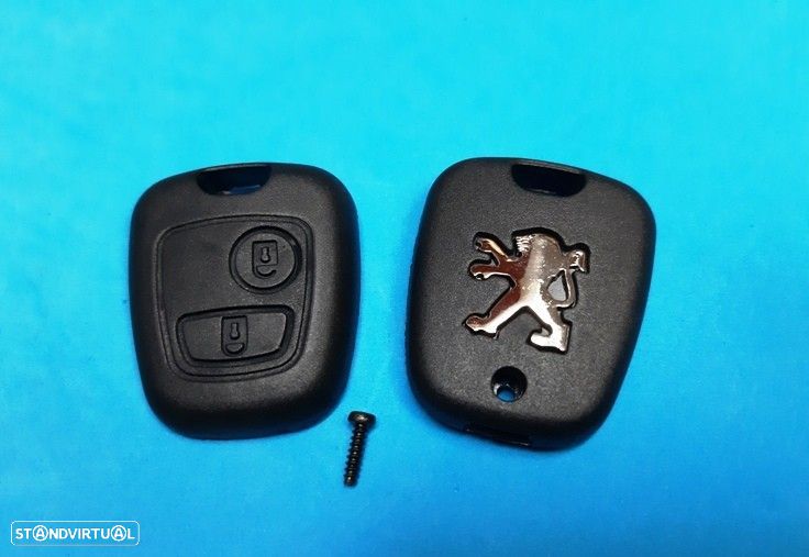 Chave carcaça Peugeot 206 e 307  (com logótipo)  NOVO - 1