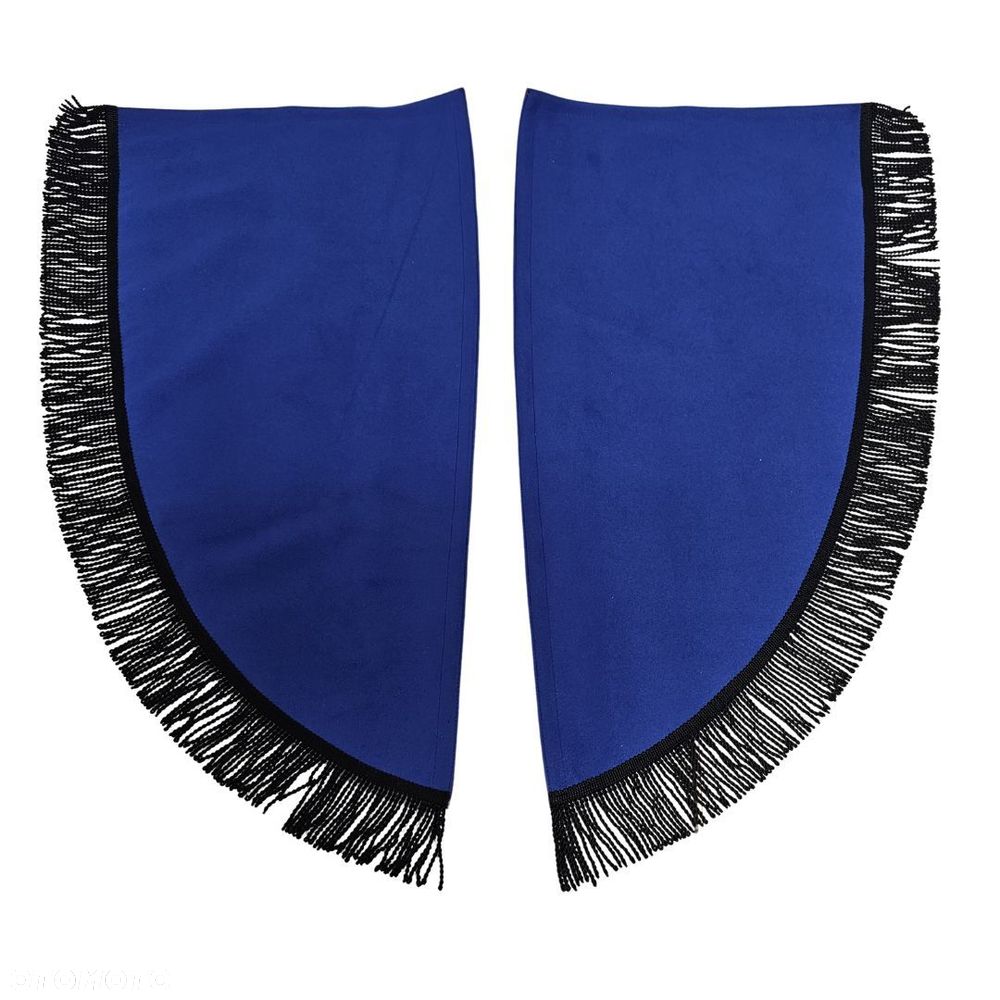 Niebieski + Frędzle Czarne - 1