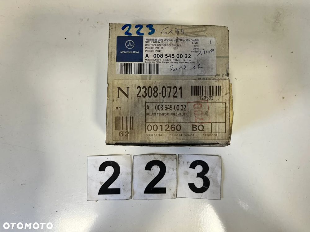 Przekaźnik Świec Żarowych Mercedes Vito, V, MB 100, A 0085450032 - 3