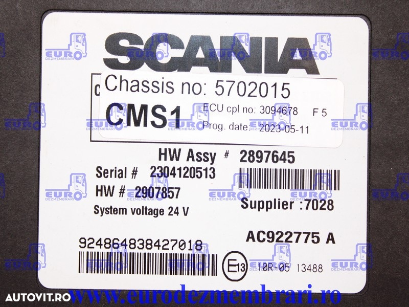 CALCULATOR CMS1 SCANIA SUPER 3094678 - 2