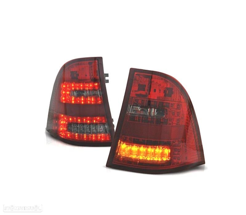 FAROLINS TRASEIROS PARA MERCEDES ML W163 98-05 LED FUMADO VERMELHO - 1