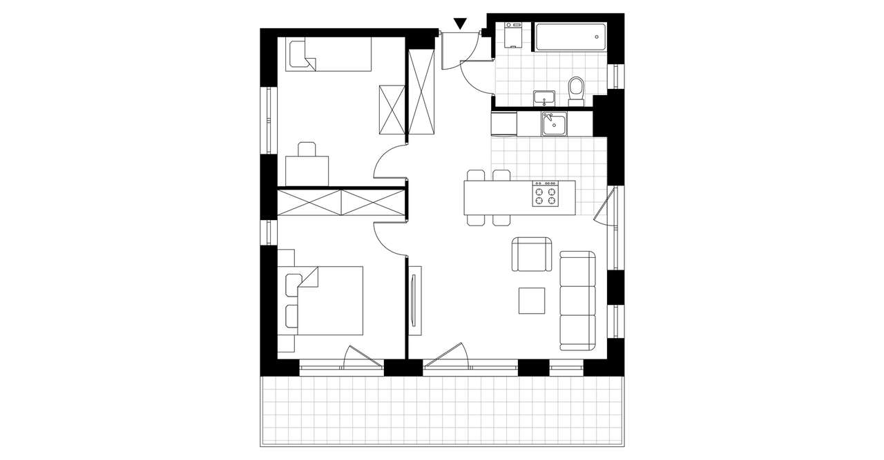 3-pokojowe mieszkanie 58m2 + balkon Bezpośrednio - Pełny obrazek: 3/14
