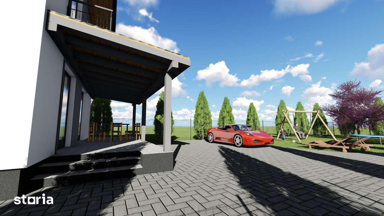 Tautii-Magheraus – casa noua tip duplex, P+E, semifinisata, teren 500 - Imagine principală: 4/8