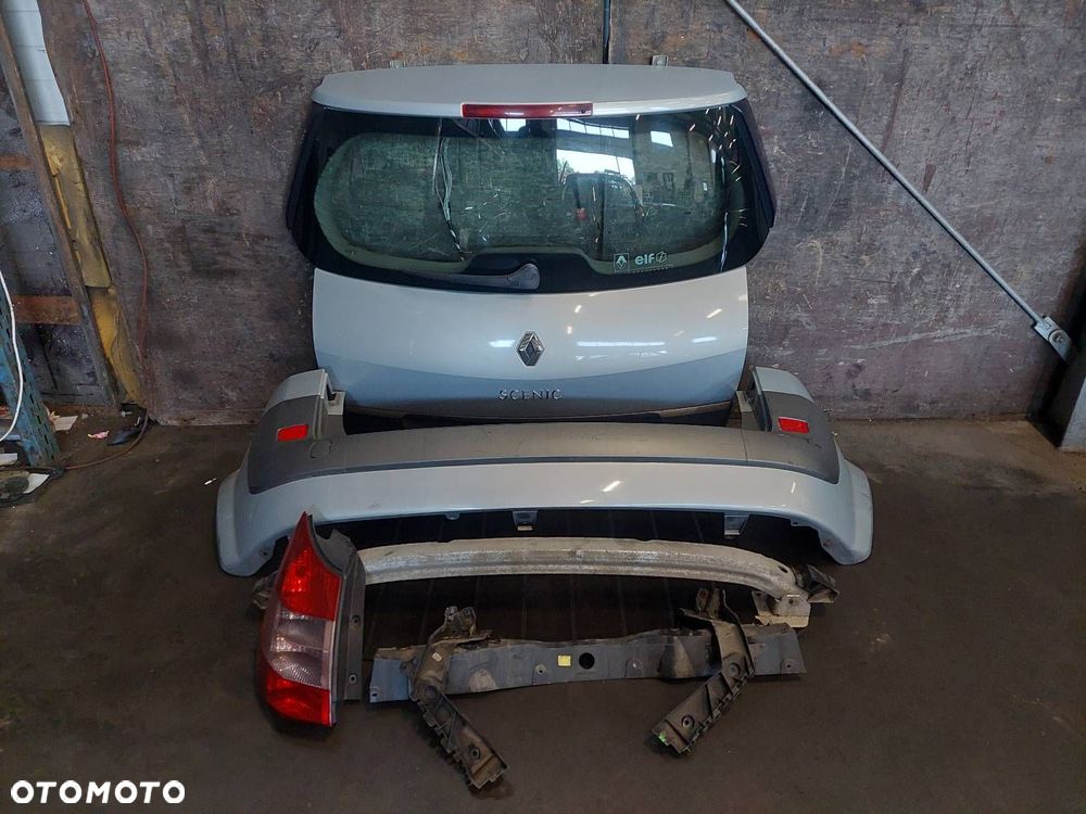 KOMPLETNY TYŁ KLAPA BAGAŻNIKA ZDERZAK TYŁ LAMPA RENAULT SCENIC II NV632 - 1