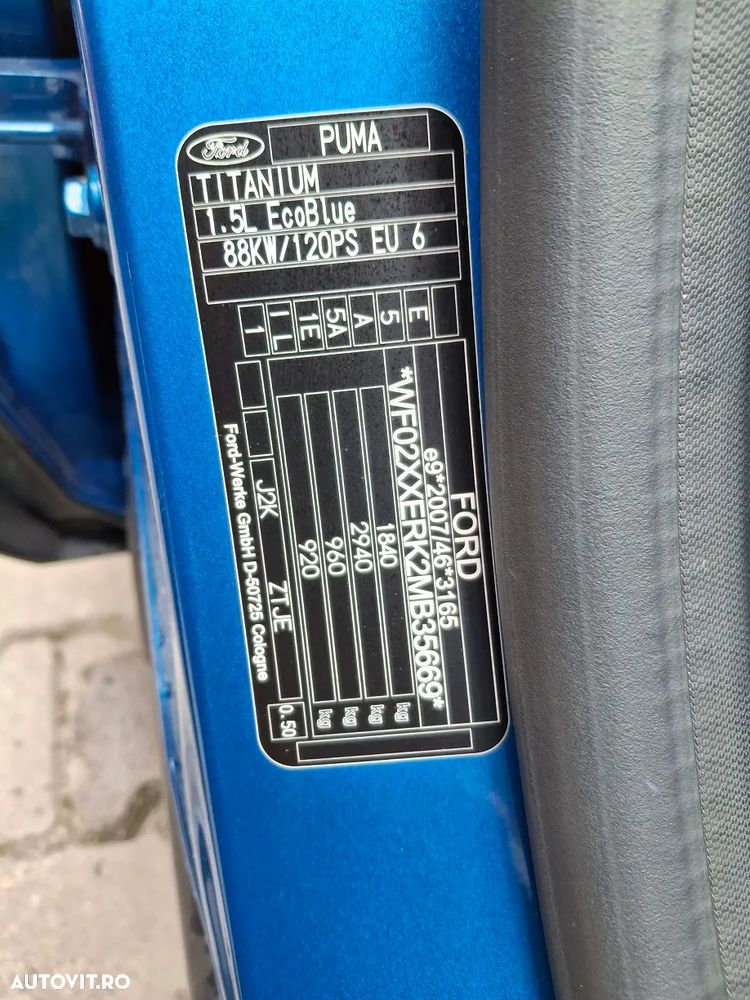 Ford Puma 1.5 EcoBlue Titanium - 23