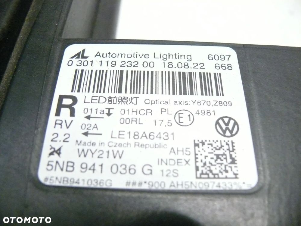 LAMPA PRZEDNIA PRAWA VOLKSWAGEN TIGUAN II 2021 2024 LIFT LED - 6