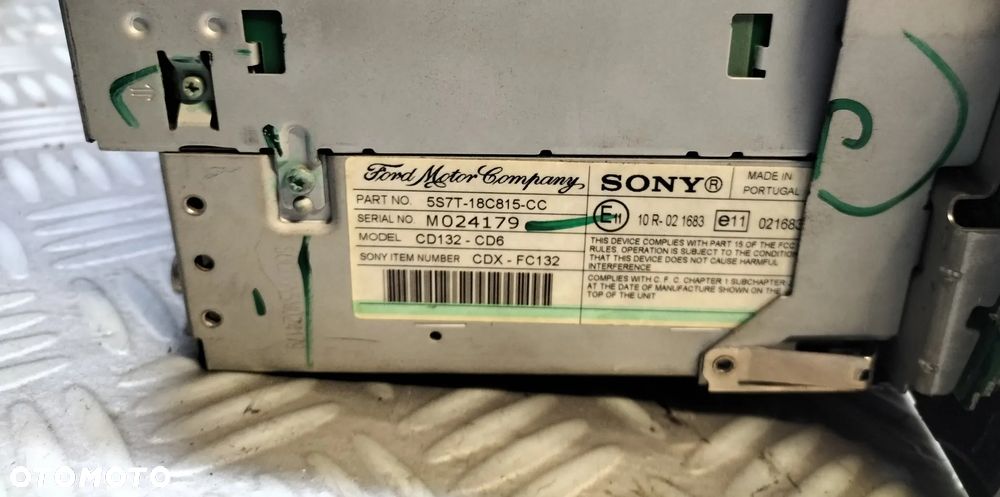 FORD MONDEO III LIFT MK3 RADIO SONY 5S7T-18C815-CC PLUS KOD - 3