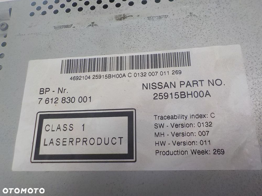 NISSAN JUKE NOTE MICRA RADIO NAWIGACJA 25915BH00A - 2