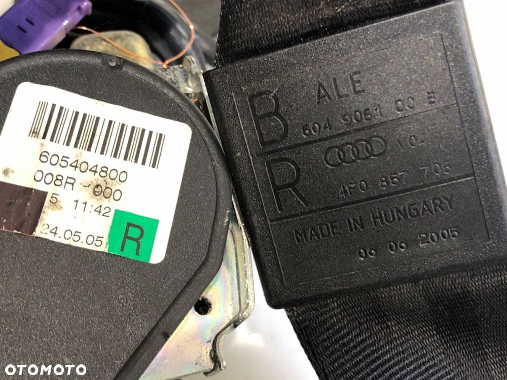 PAS BEZPIECZEŃSTWA PRAWY PRZÓD - 68.00 PLN - AUDI A6 C6 Avant (4F5) 2004 - 2011 3.0 TDI quattro - 4