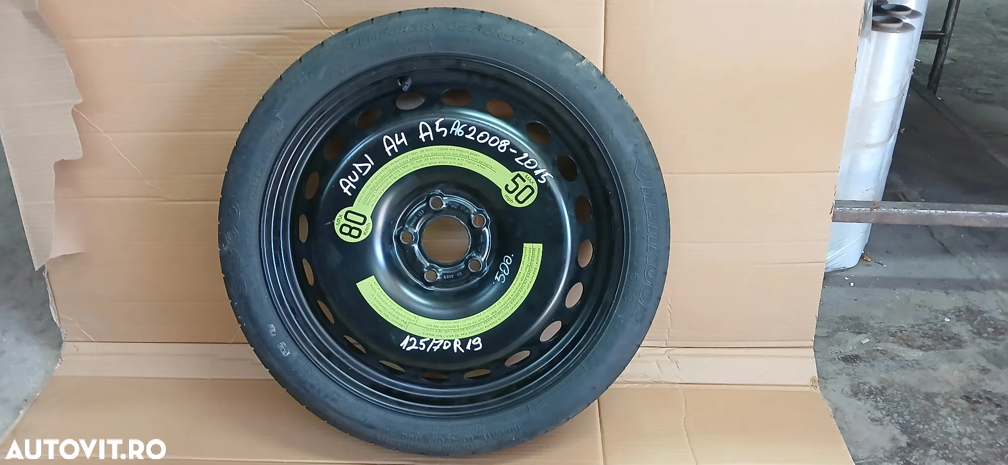 Roata de rezerva slim Audi A4 A5 A6 19" 2008-2015 - 3