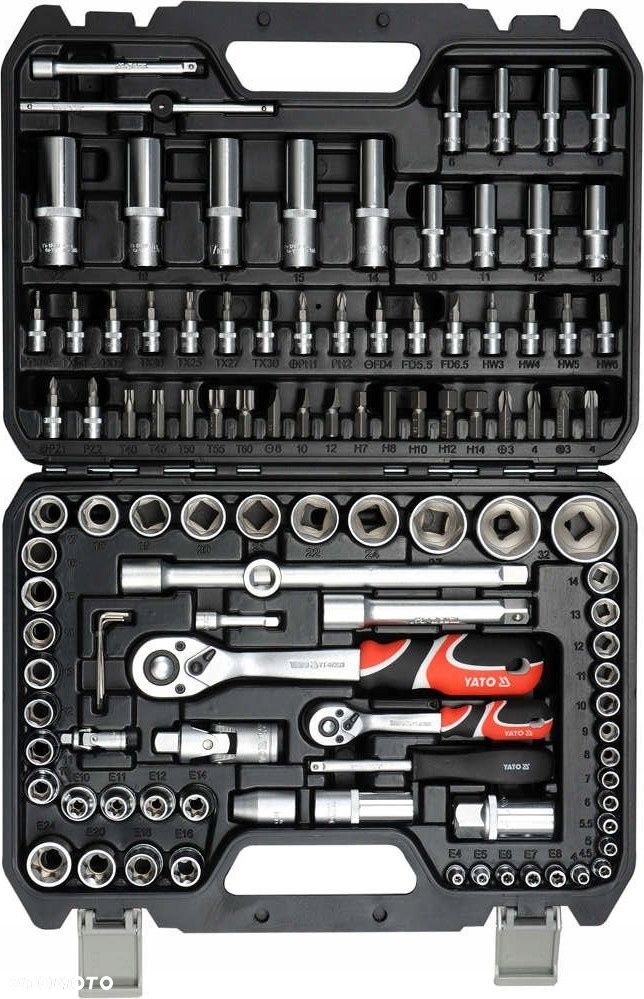 YATO ZESTAW KLUCZY 108el KLUCZE NASADOWE YT-38791 TORX 1/4" i 1/2" NASADKI - 3