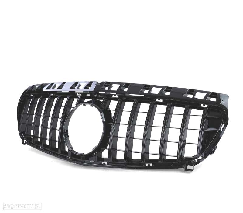 GRELHA FRONTAL MERCEDES CLASE A W176 12-15 GT STYLE PRETO BRILHANTE - 3