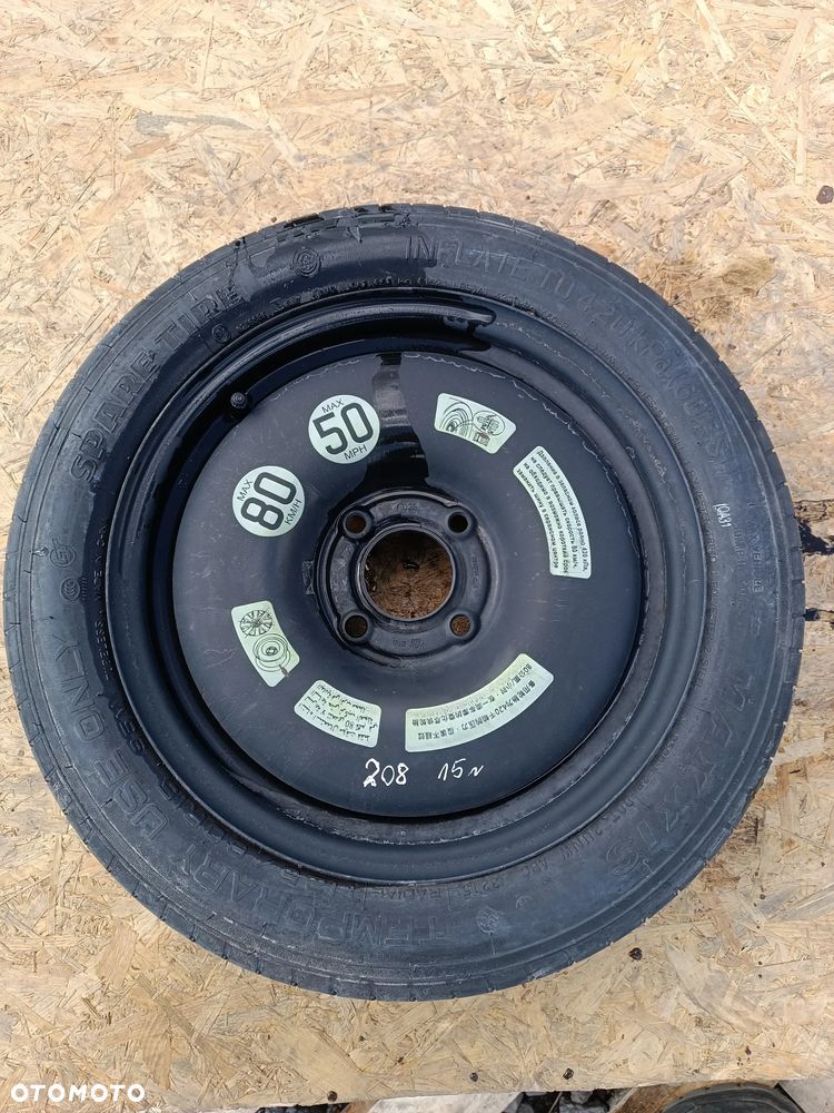 KOŁO DOJAZDOWE ZAPASOWE PEUGEOT 208 CITREON 15 CALI 4X108 - 1