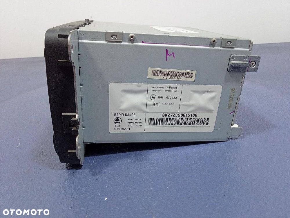 SKODA ROOMSTER FABIA II 5J RADIO CD FABRYCZNE OEM DANCE 5J0035161 - 6