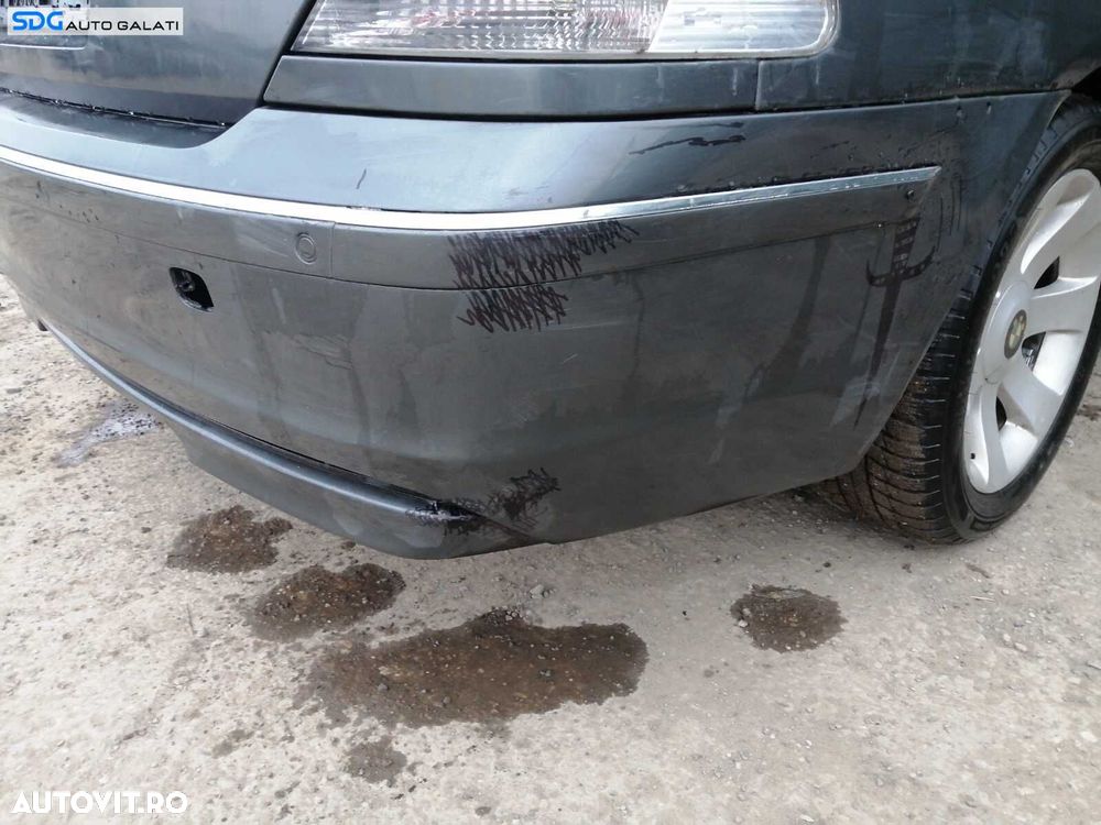 Bara Spoiler Spate cu Locas Senzori Parcare cu Defect BMW Seria 7 E65 E66 730 Facelift 2001 - 2008 Culoare A36/7 Titangrau II Metallic [L4823] [RAFT] - 4