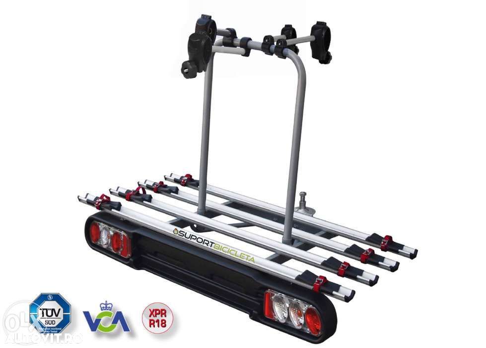 Suport 4 biciclete auto Menabo Race 4 pe carligul de remorcare - 1