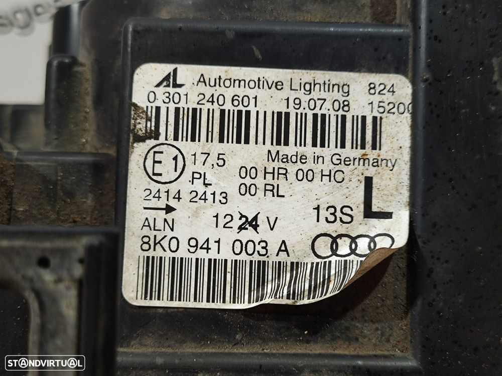Otica Farol Frente Frontal Esquerda Original Audi A4 B8 Pre Facelift 8K0941003A - 8