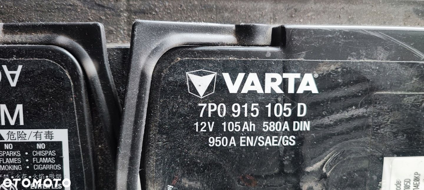 Akumulator Varta SGM 105 Ah 950A VW AUDI 7P0915105D - 2