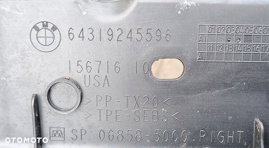 bmw x5 f15 osłona rynna podszybia prawa 9245596 - 2