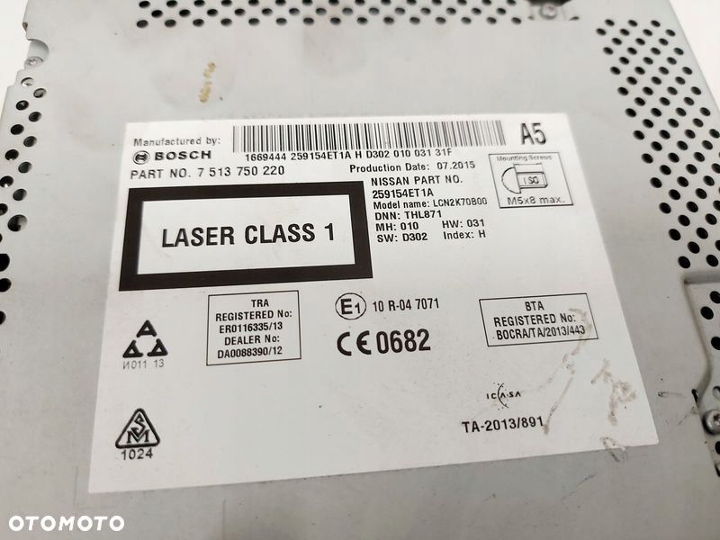 nissan qashqai ii j11 radioodtwarzacz nawigacja navi mapa europa 259154et1a - 6