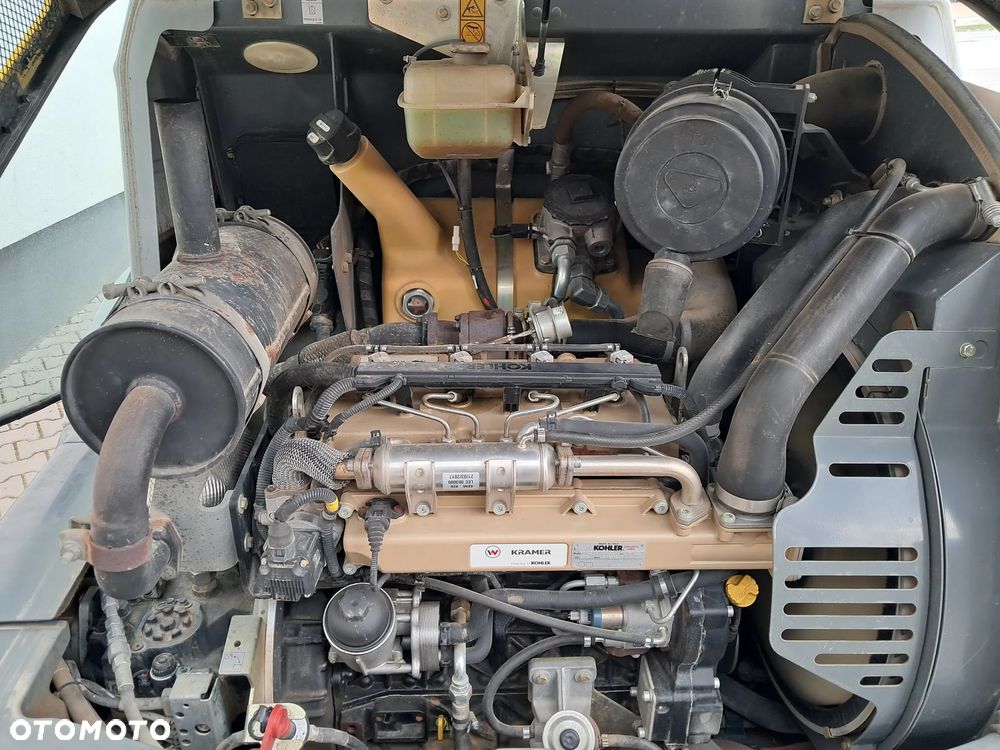 Kramer 5095 ładowarka kołowa 4 koła skrętne 2017r silnik turbo Kohler 75KM hydrauliczne szybkozłącze szufla / łyżka + widły 1200mm 2850 MTG 4x4 oświetlenie waga 5 ok ton jazda szybka wolna 5075 5085 850 750 JCB 406 407 Wacker Neuson WL52 / WL60 Caterpillar 906 / 907 908 Volvo L30 L35 - 10