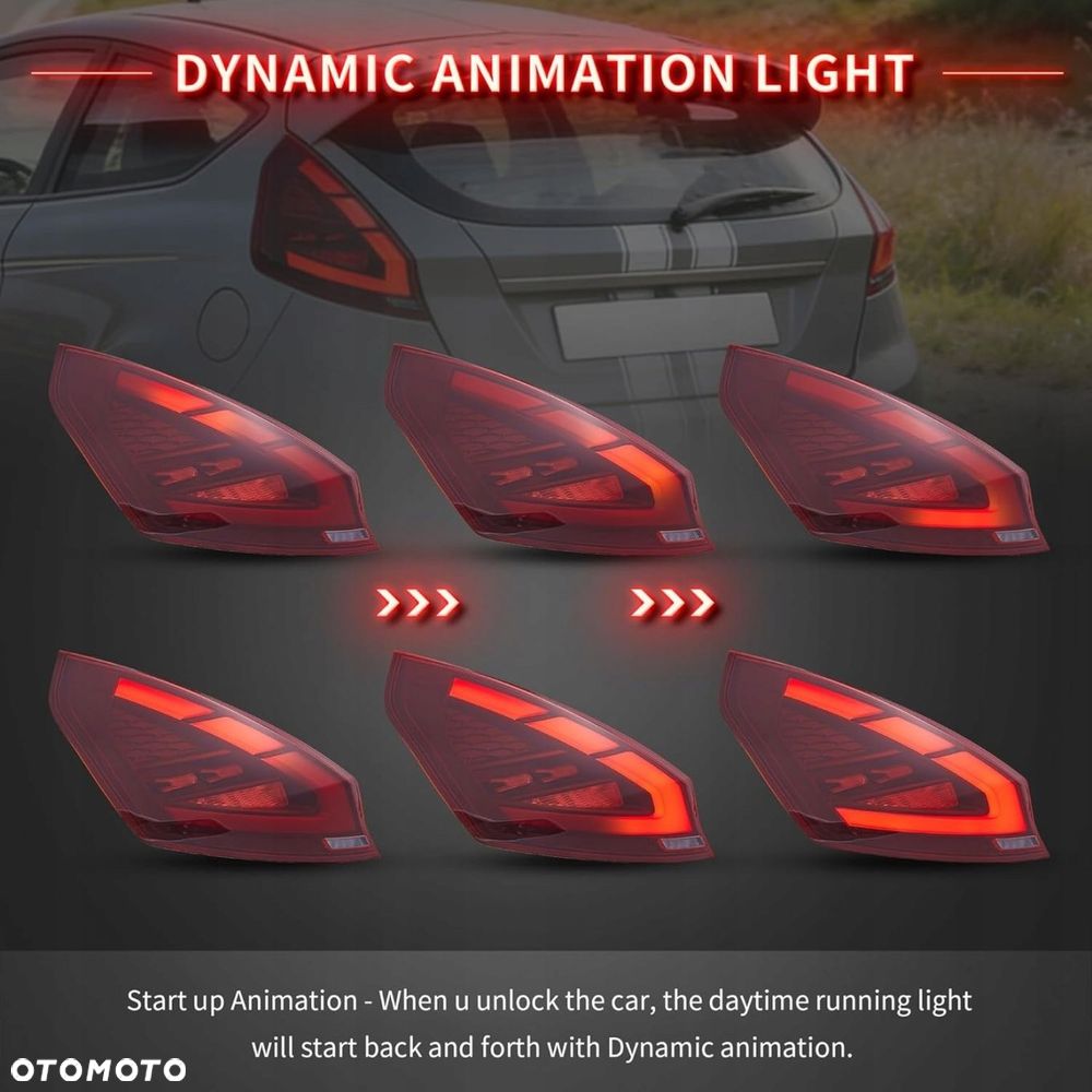 Lampy tyl kpl Full Led Dynamiczne Ford Fiesta VII 7 mk7 2008-2018 Lift z24 - 9