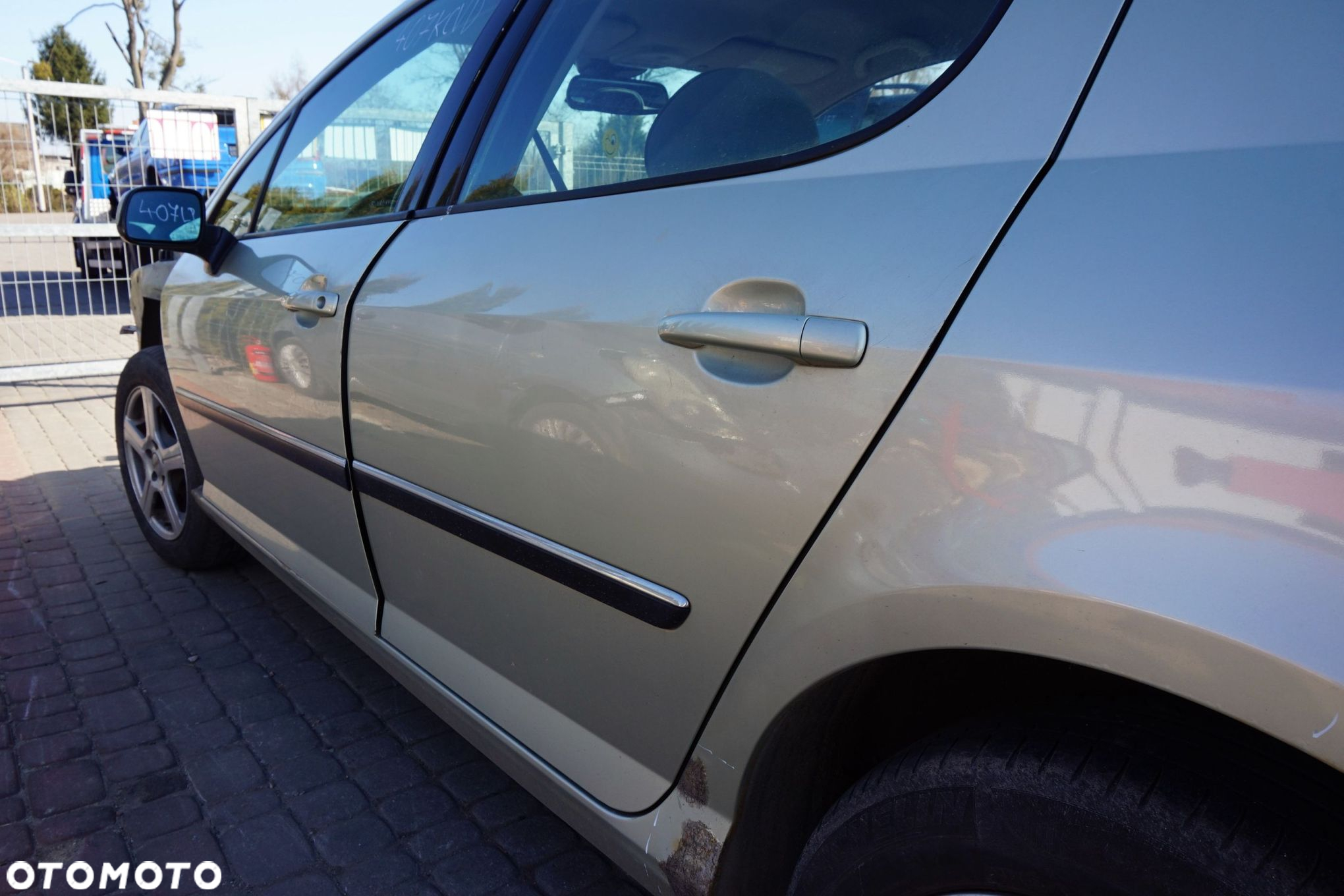 DRZWI TYLNE LEWE 407  SEDAN KCVD  ZŁOTY PEUGEOT 2004-2007 - 4