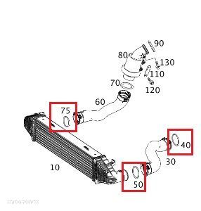 MERCEDES DIESEL OM651 Oring uszczelka przewodu intercooler OE - 2