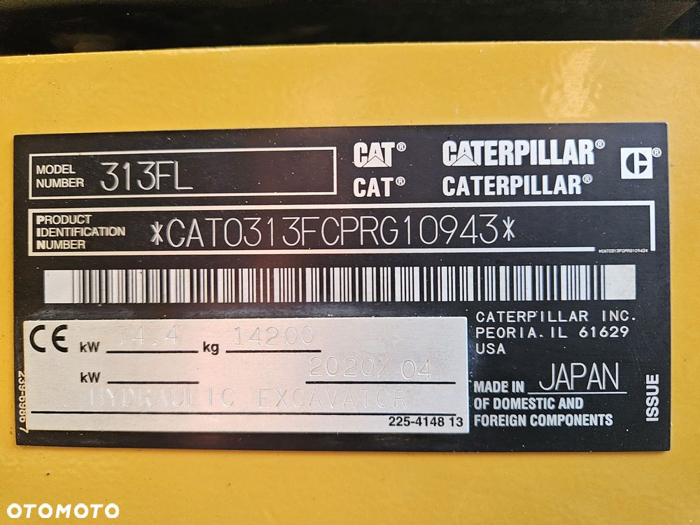 Caterpillar CAT 313 FL 2020 2853 MTH KOPARKA GĄSIENICOWA 313FL 313F 313EL E 311 316 312 314 315 - 32