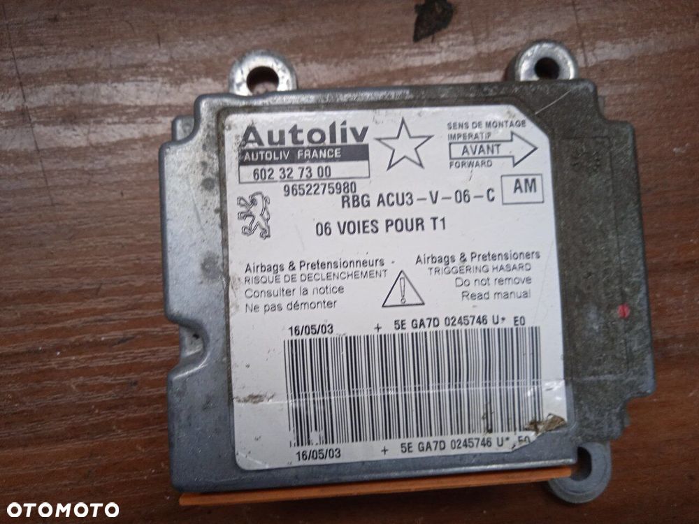 Moduł Airbag Peugeot 206 602327300 - 1