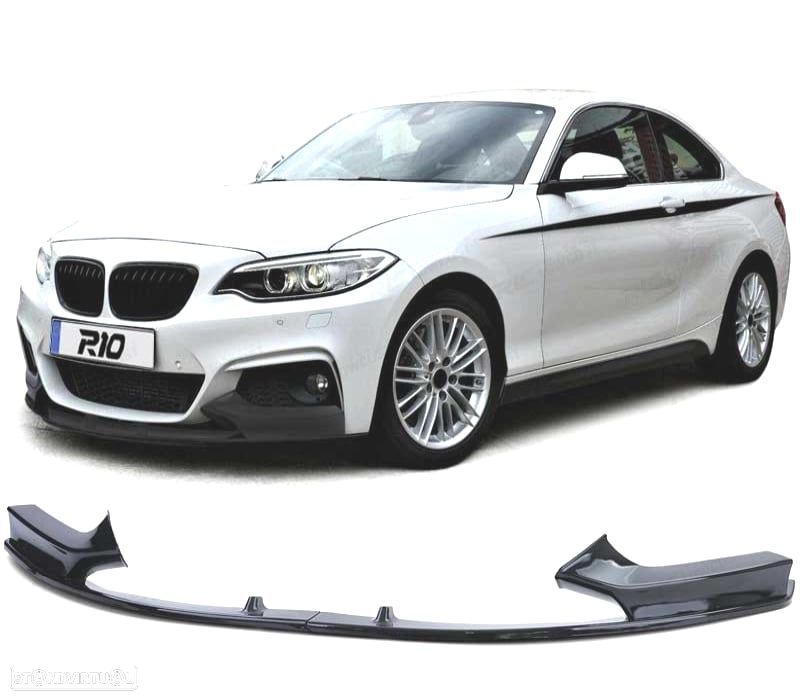 SPOILER LIP BMW F22 F23 12- LOOK M PERFORMANCE PRETO BRILHANTE - 1