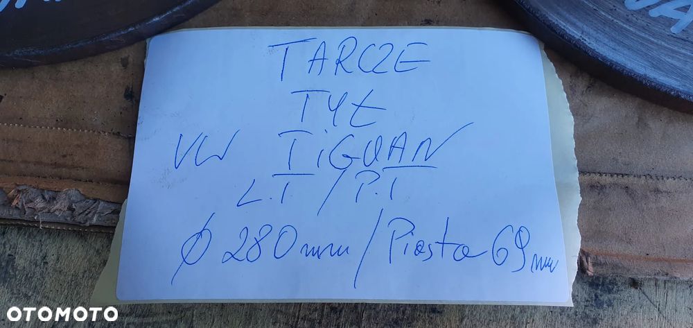 Tarcze klocki hamulcowe tył tylne 280mm VW Tiguan I Lift 2.0 TDI - 10