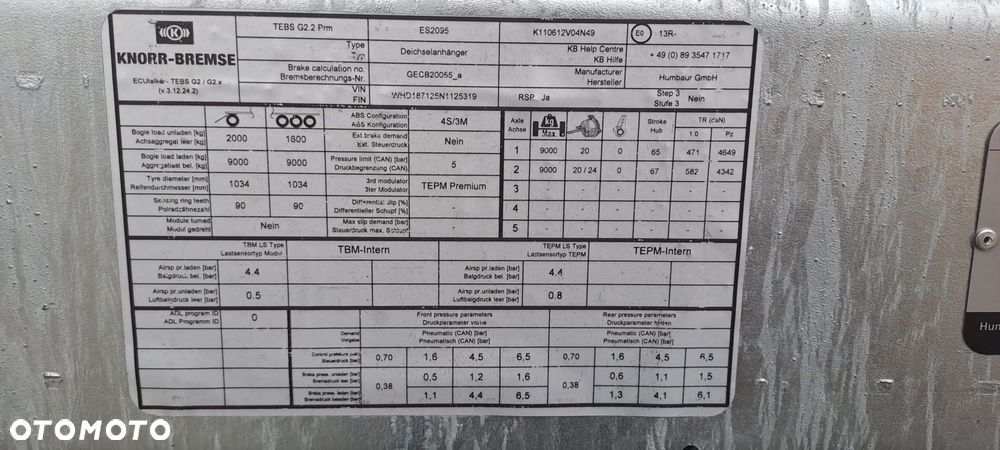 Humbaur Przyczepa burtowa Humbaur HD18 Baustoff - 20