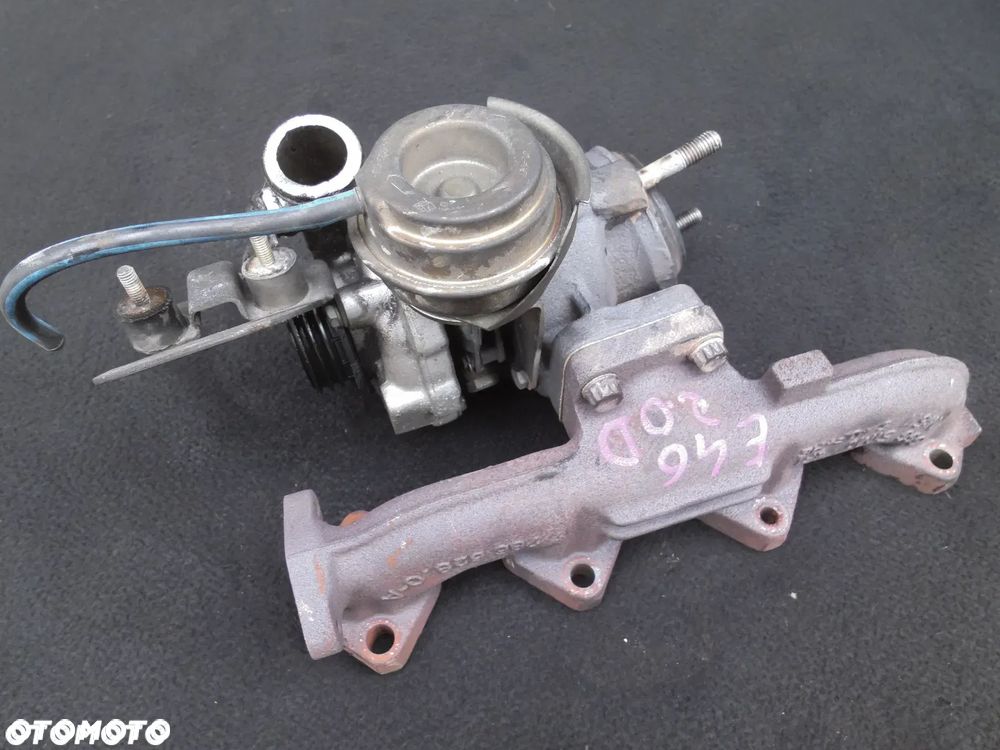 BMW E46 LIFT 2.0D 116KM M47UL TURBINA TURBOSPRĘŻARKA 2247297H KOLEKTOR 77866280A - 1