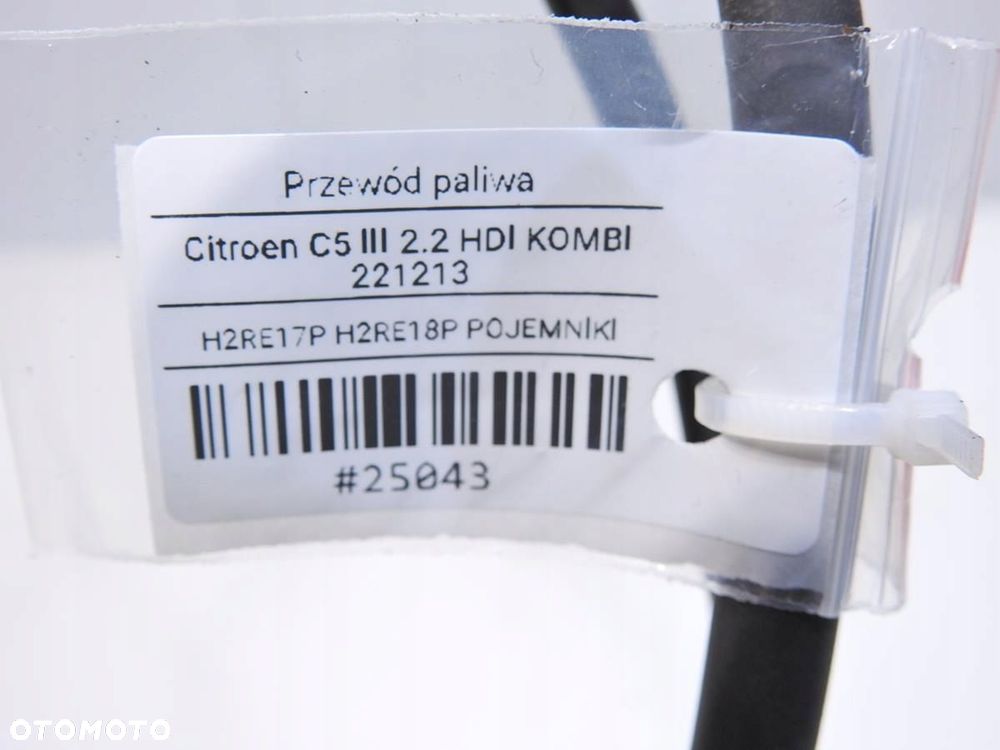 PRZEWÓD PALIWA CITROEN C5 III 2.2 HDI - 6