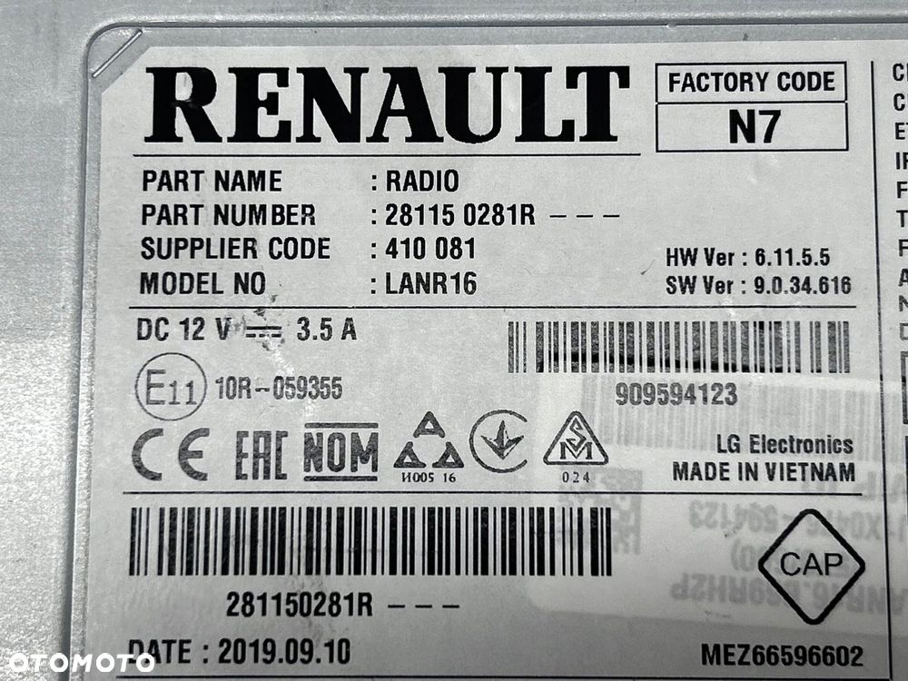 radio nawigacja renault megane iv 281150281r - 4