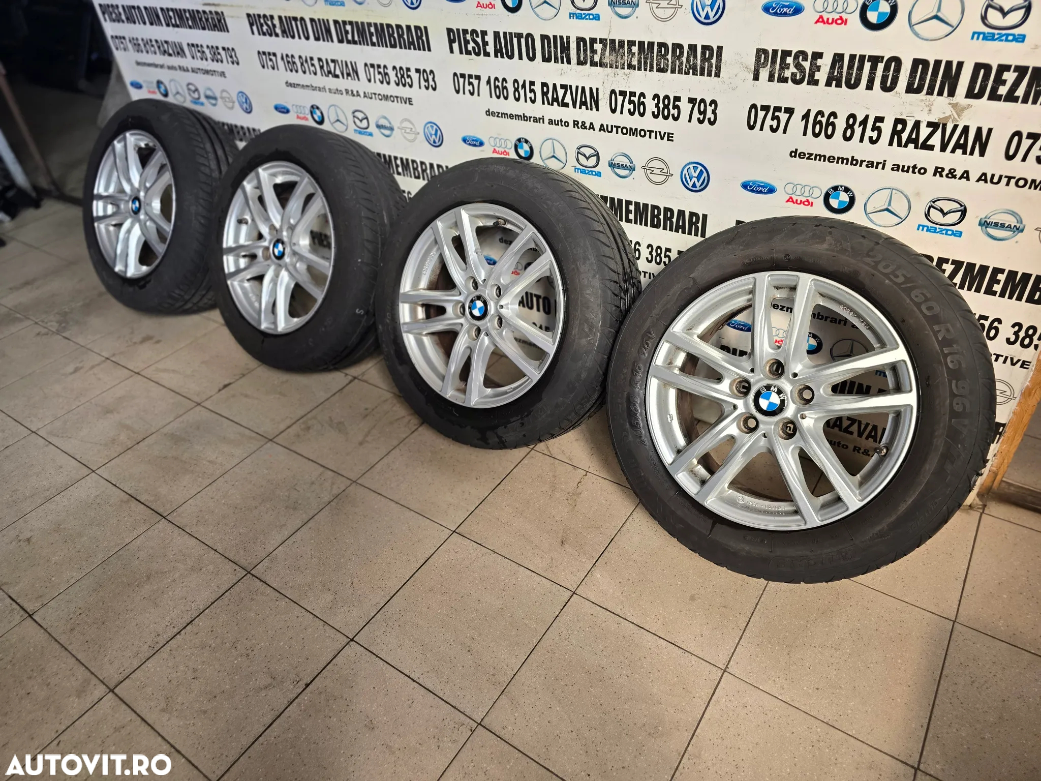Set Jante Aluminiu Bmw F45 F46 Seria 2 X1 X2 F39 F48 5x112 205/60R16 Anvelope Vara F Bune - 3