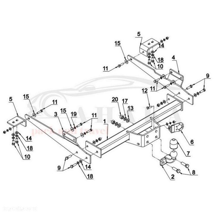 Hak Holowniczy Odkręcany Do Opel Movano Furgon, Bus 1999-2010 - 5