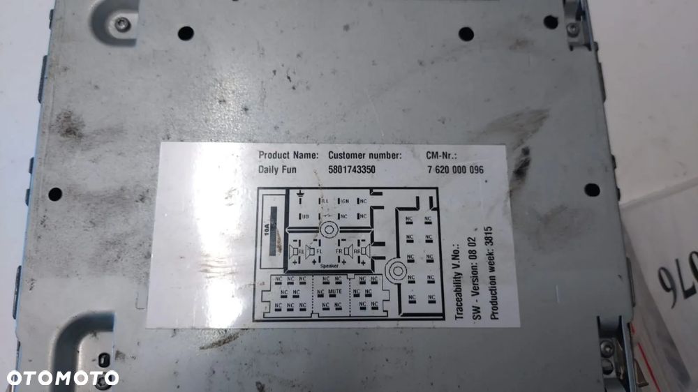 RADIO IVECO IVECO DAILY 14- 5801743350 NO 357/076 - 2